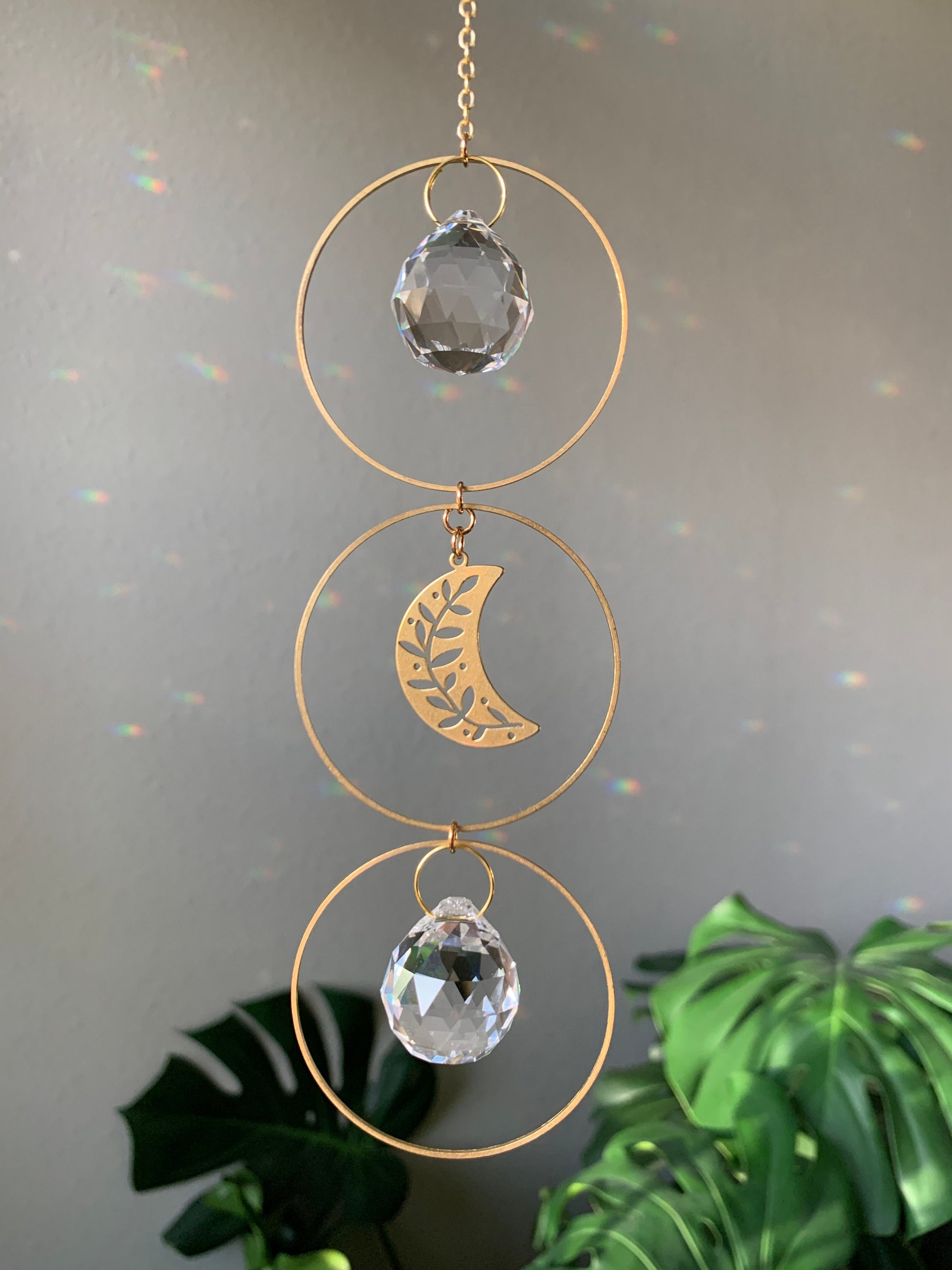 Suncatcher, Rainbow Maker, Dopamine Decor, Crystal Prism Sun Catcher, Light Catcher, Feng Shui Decor, Hanging Crystal Suncatcher