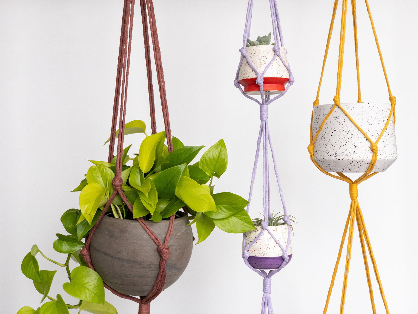 Double Plant Hanger, Triple Plant Hanger, Hanging Planter, Macrame Plant Hanger, Hanging Plant Holder, Plant Hanger