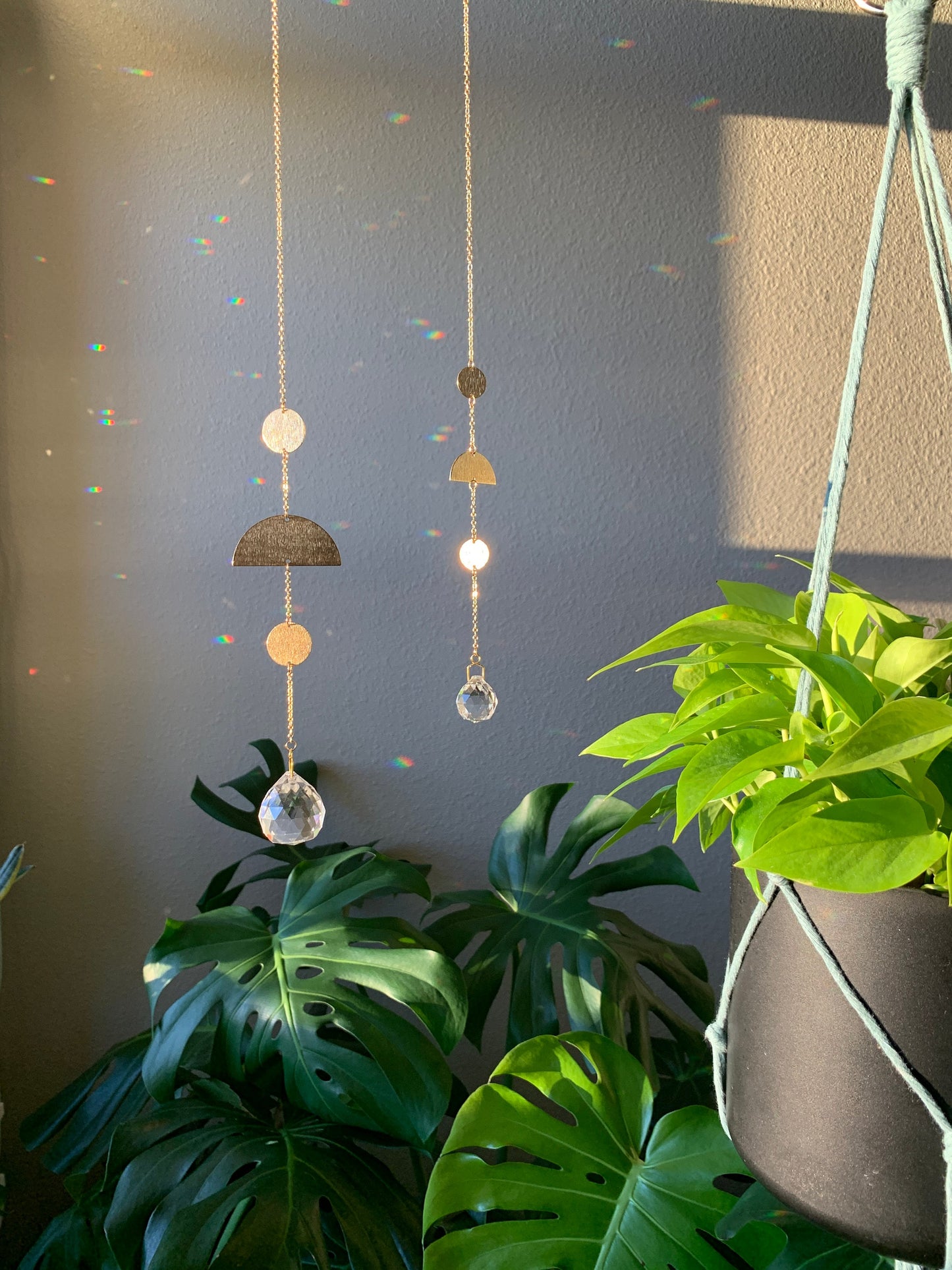 Suncatcher, Rainbow Maker, Dopamine Decor, Crystal Prism Sun Catcher, Light Catcher, Feng Shui Decor, Hanging Crystal Suncatcher