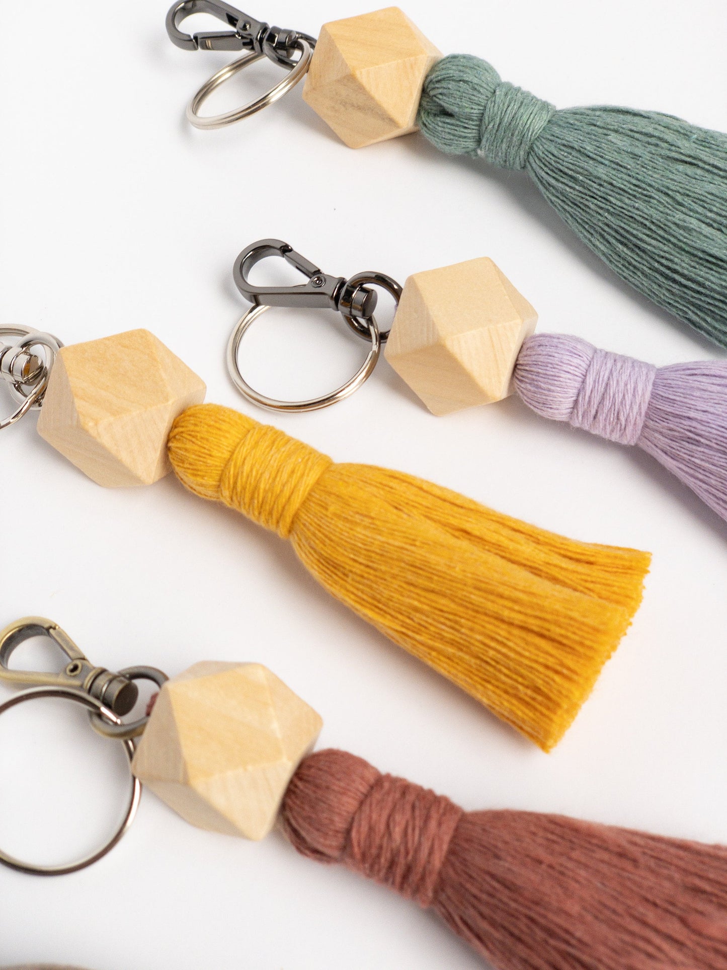 Tassel Keychain, Boho Keychain, Beaded Keychain, Preppy Keychain,