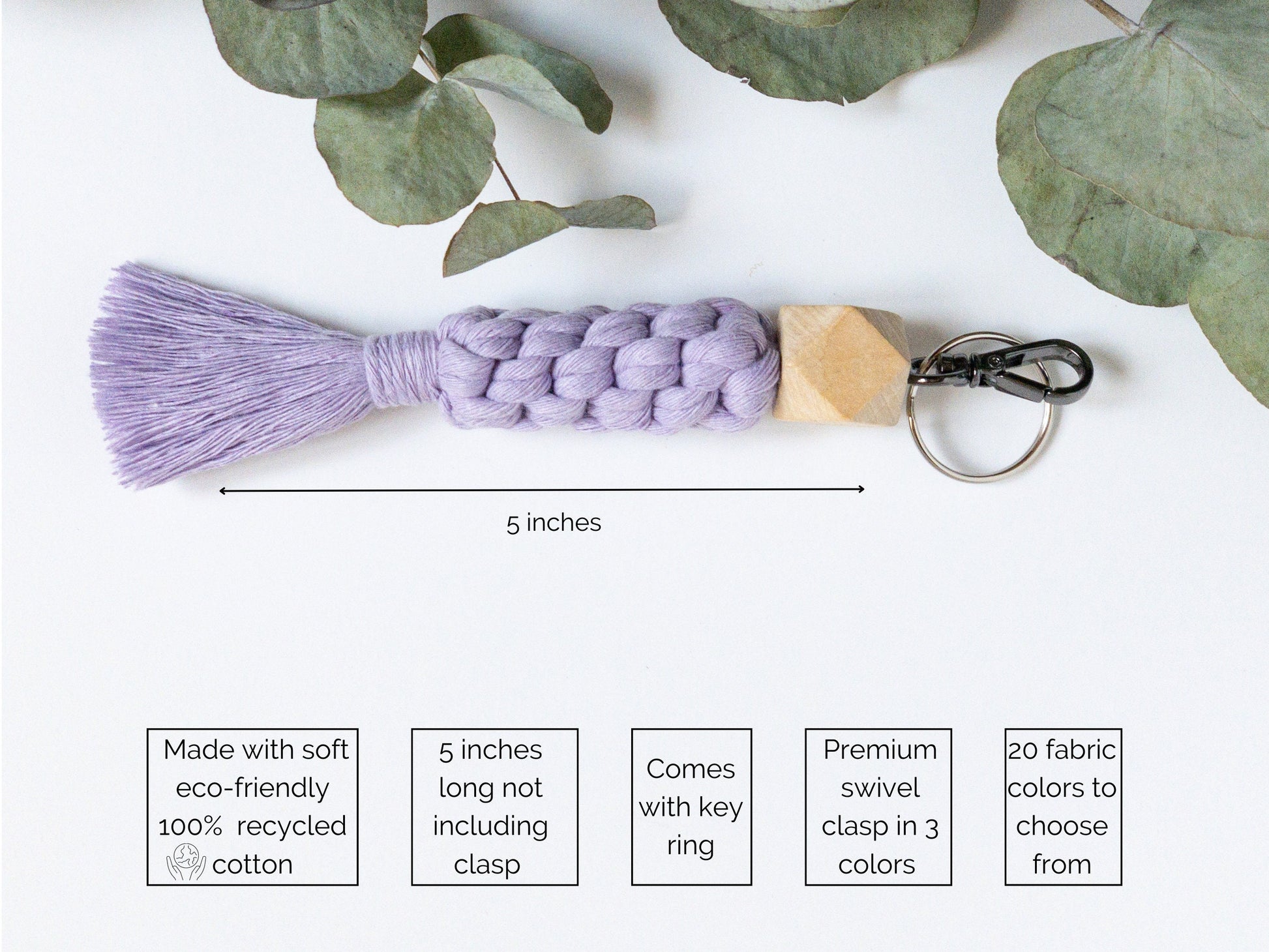 Boho Macrame Keychains, Macrame Accessories | Key Fob | Handmade Keychain