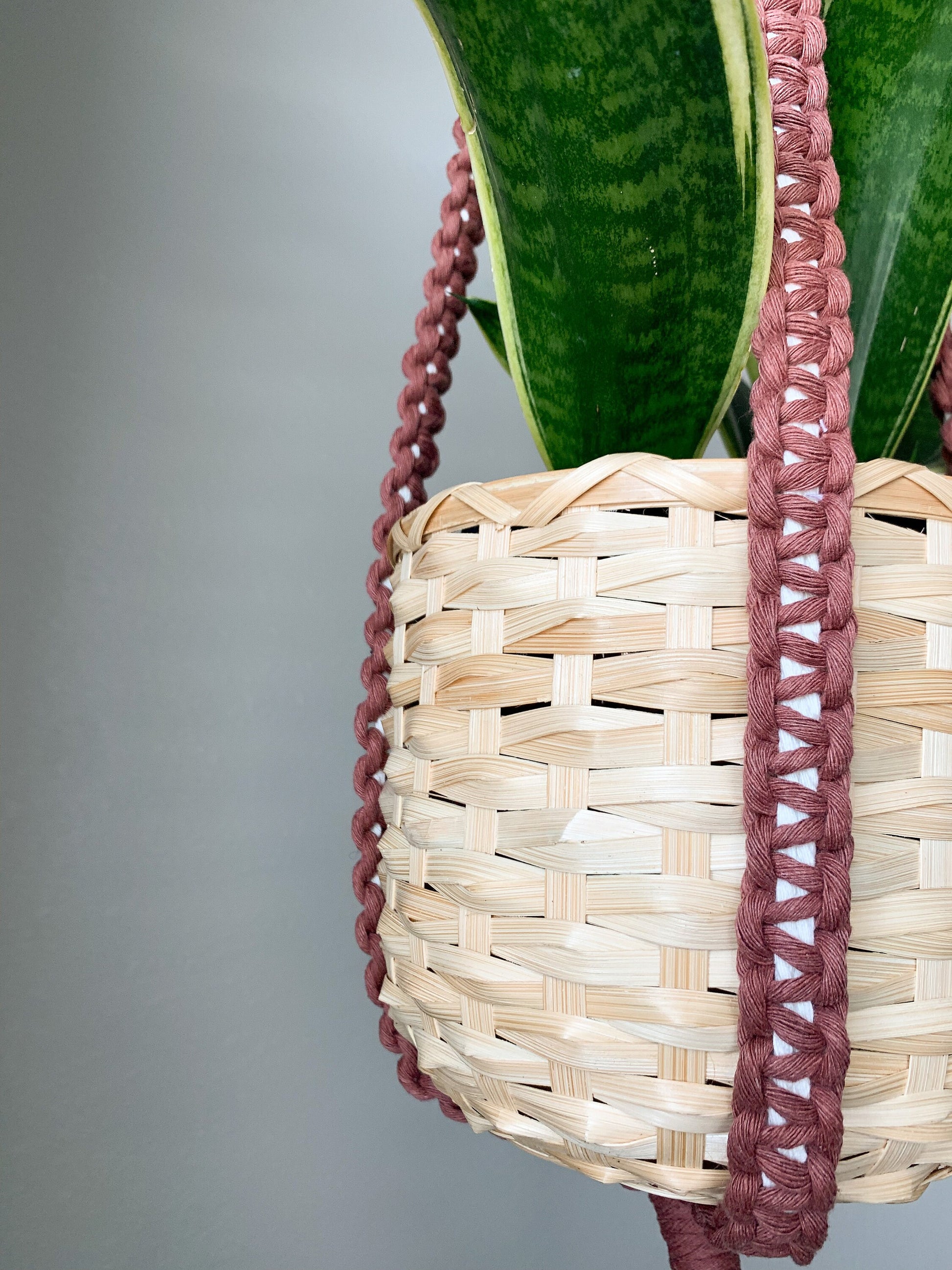 Minimalist Macrame plant hanger | Modern Plant Hanger | Handmade Plant Holder | Hanging Planter | Hanging Plant Holder | Indoor Plant Hanger