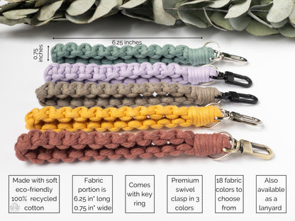 Boho Macrame Keychain Wristlet, Aesthetic Keychain, Wrist Lanyard, Key Chain Wristlet, Boho Keychain, Key Fob Wristlet, Preppy Keychain