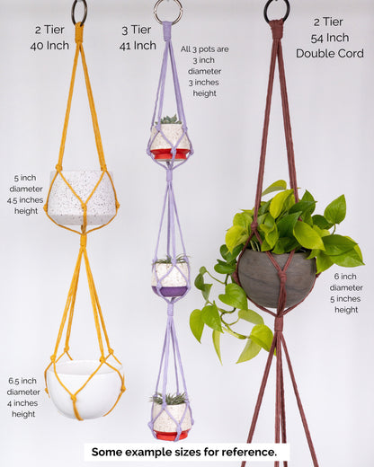 Double Plant Hanger, Triple Plant Hanger, Hanging Planter, Macrame Plant Hanger, Hanging Plant Holder, Plant Hanger