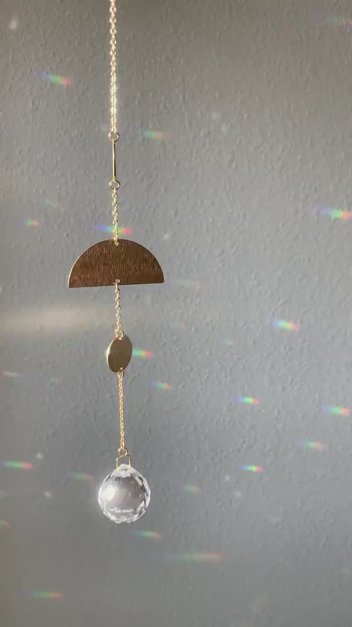 Suncatcher, Rainbow Maker, Dopamine Decor, Crystal Prism Sun Catcher, Light Catcher, Feng Shui Decor, Hanging Crystal Suncatcher